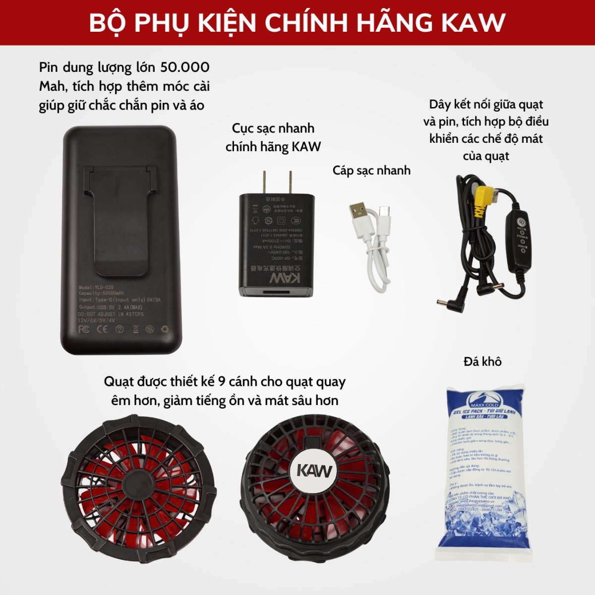 Áo điều hòa cao cấp chính hãng KAW - ƯU ĐIỂM NỔI BẬT