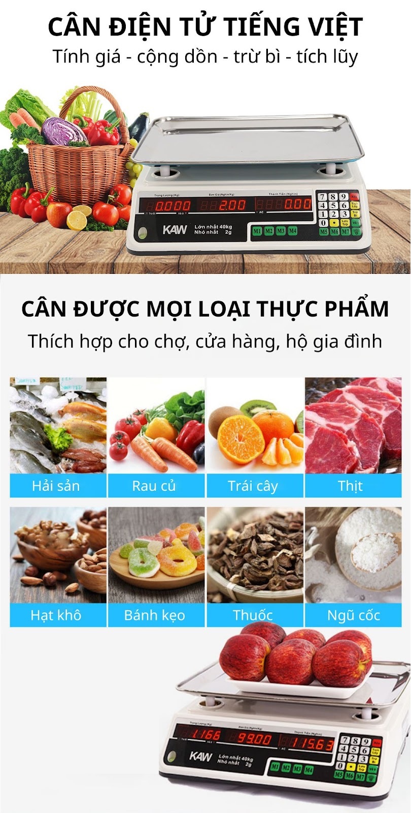 Cân điện tử KAW 550 Cân điện tử KAW 550