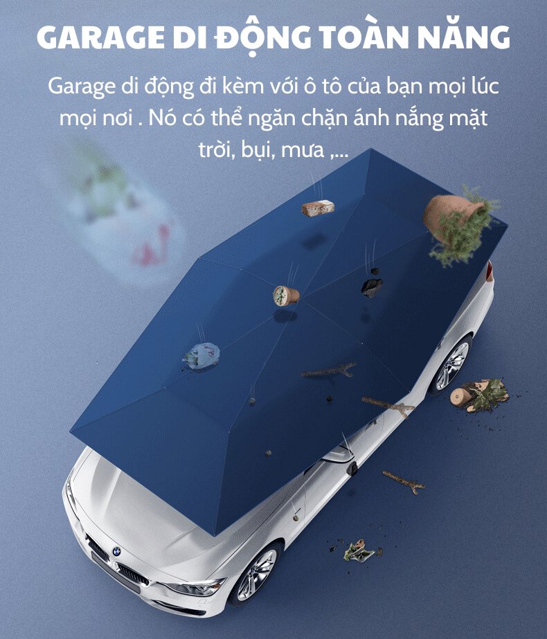 Mái che ô tô gấp gọn KAW - Dù che nắng 5m2 Mái che ô tô gấp gọn KAW - Dù che nắng 5m2