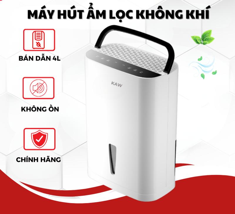 Máy hút ẩm lọc không khí KAW 4L giá rẻ - Máy hút ẩm lọc không khí KAW bán dẫn 4L - Giải pháp cho không gian khô thoáng