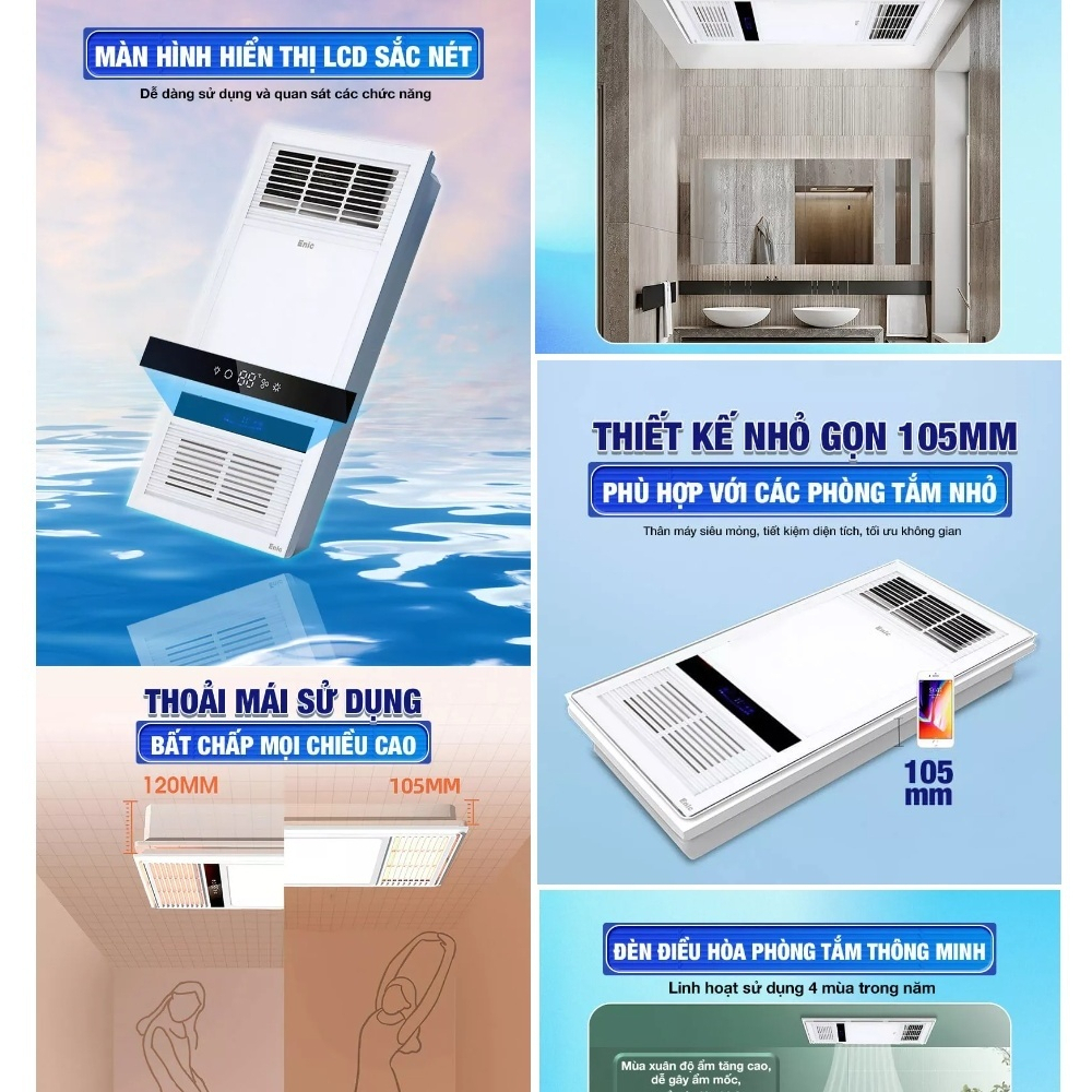 Quạt sưởi âm trần đa chức năng - Các tính năng nổi bật