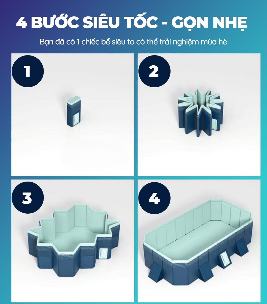 Bể bơi gấp gọn 3m KAW HOME - LÝ DO NÊN CHỌN BỂ BƠI GẤP GỌN KAW