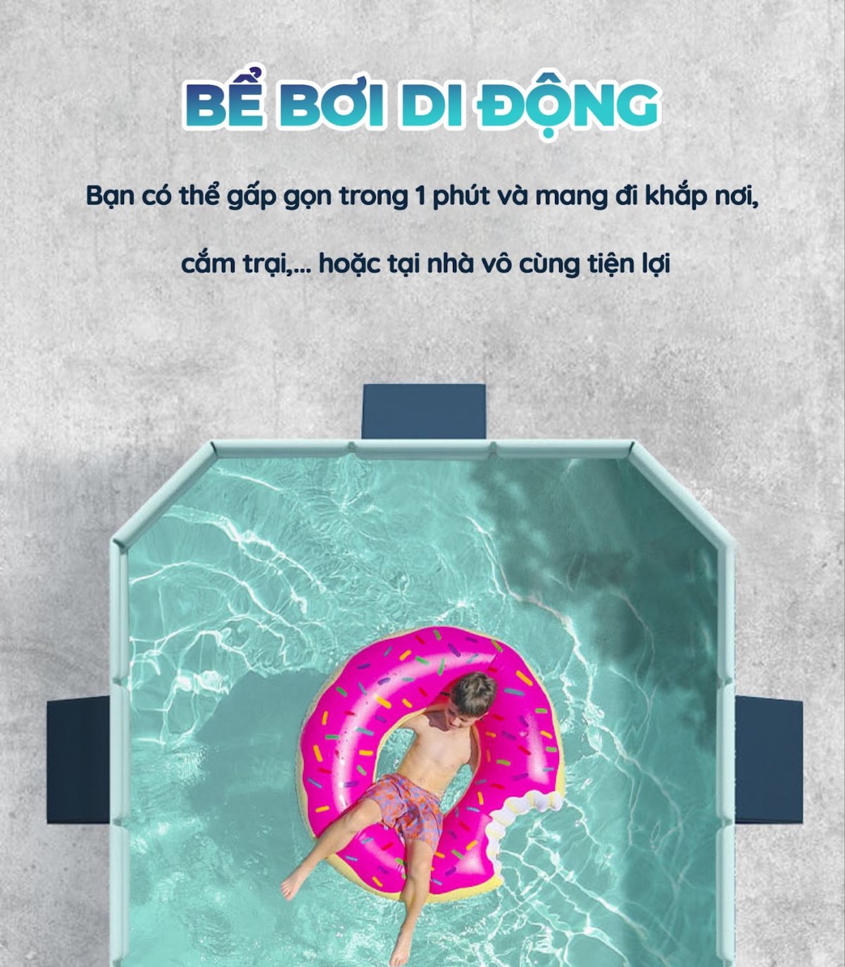 Bể bơi gấp gọn 4m KAW HOME - TÍNH NĂNG NỔI BẬT