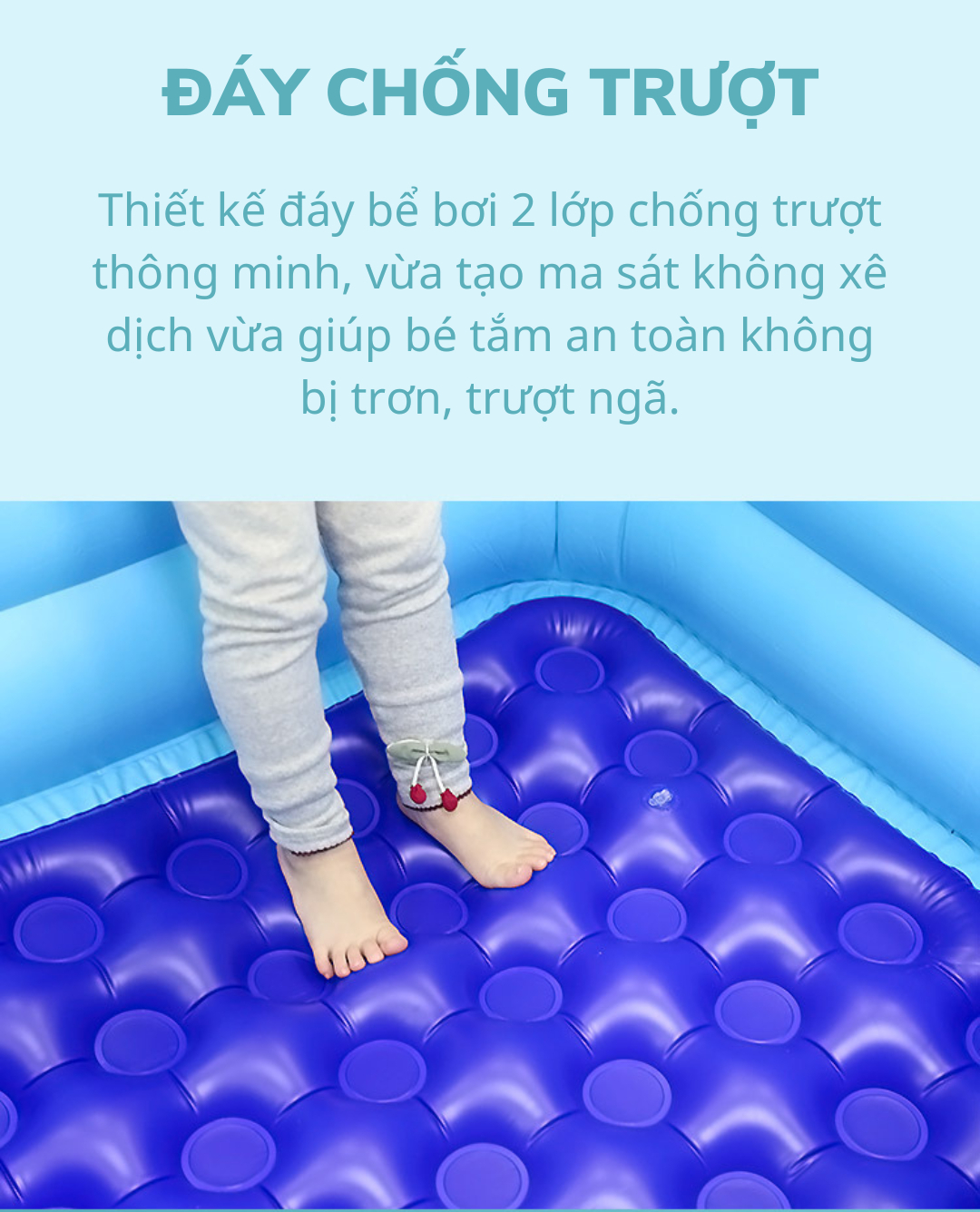 Bể Bơi Phao 3 Tầng KAW 130cm - Tính Năng Nổi Bật