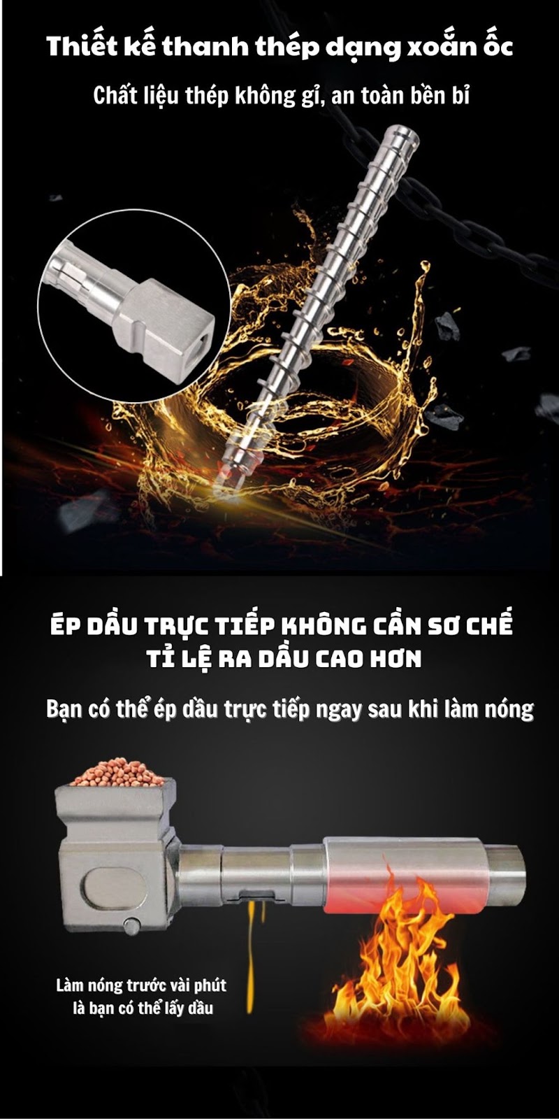 Máy Ép Dầu Thực Vật Gia Đình K88 - Tính năng nổi bật của sản phẩm Máy Ép Dầu Thực Vật Gia Đình K88 - Tính năng nổi bật của sản phẩm
