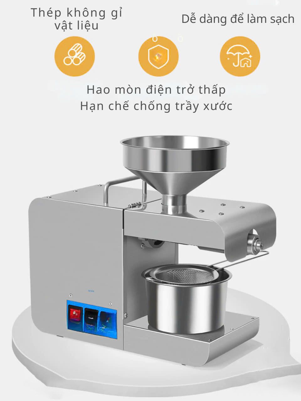 Máy Ép Dầu Thực Vật Mini 800W K311 Inox Nguyên Khối - Thông số kỹ thuật