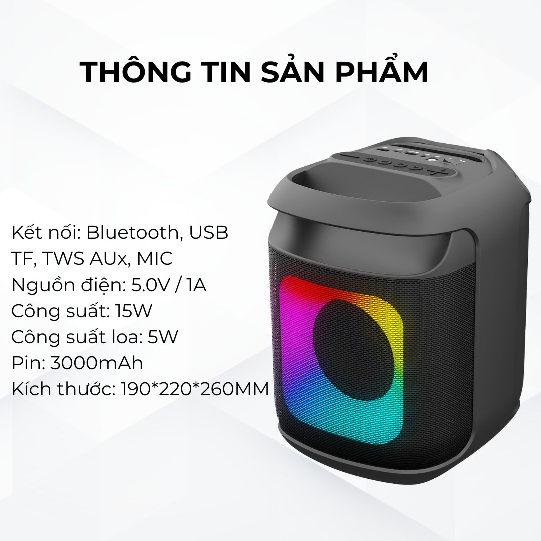 Loa KAW PartyBox K1 Bluetooth Karaoke - Các tính năng