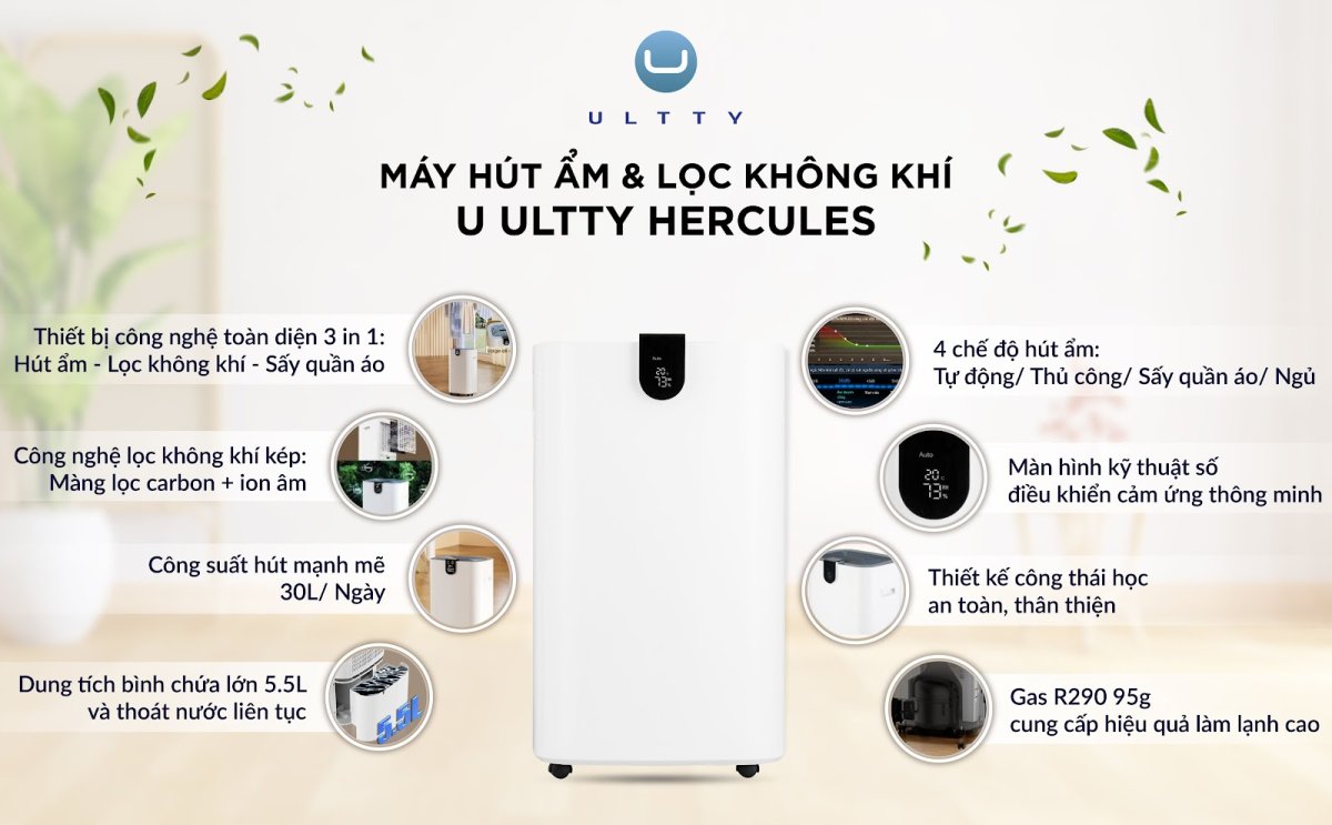 Máy hút ẩm Ultty Hercules - Nhược điểm