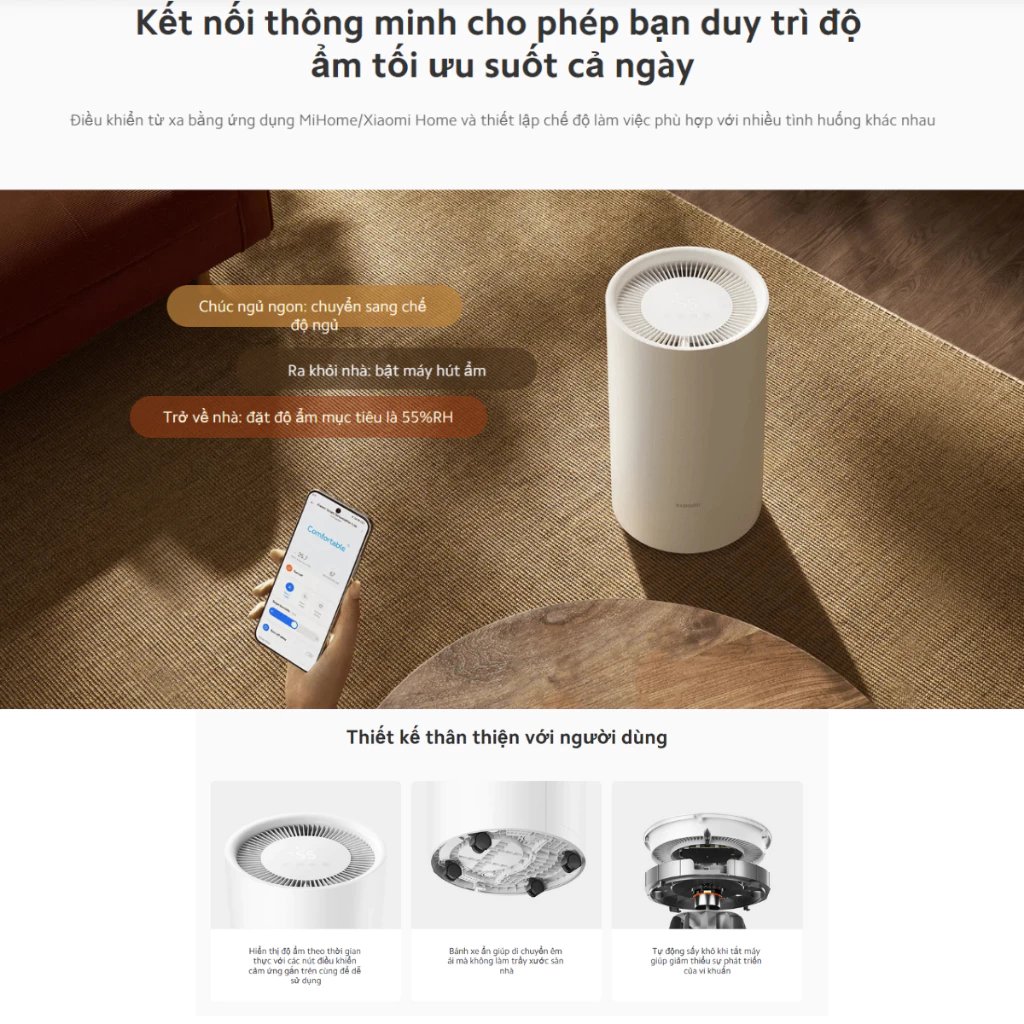 Xiaomi Smart Dehumidifier 13L - So sánh với các dòng khác Xiaomi Smart Dehumidifier 13L - So sánh với các dòng khác