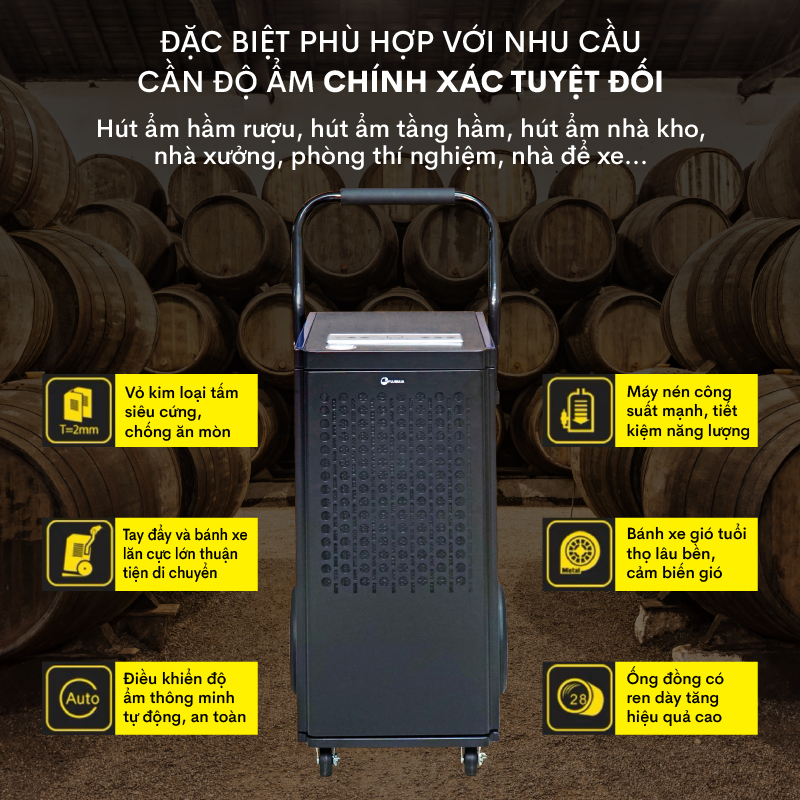 Máy hút ẩm công nghiệp Fujihaia DH70BL - Fujihaia DH70BL dành cho ai?