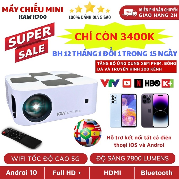 Máy chiếu mini KAW K700 Plus 