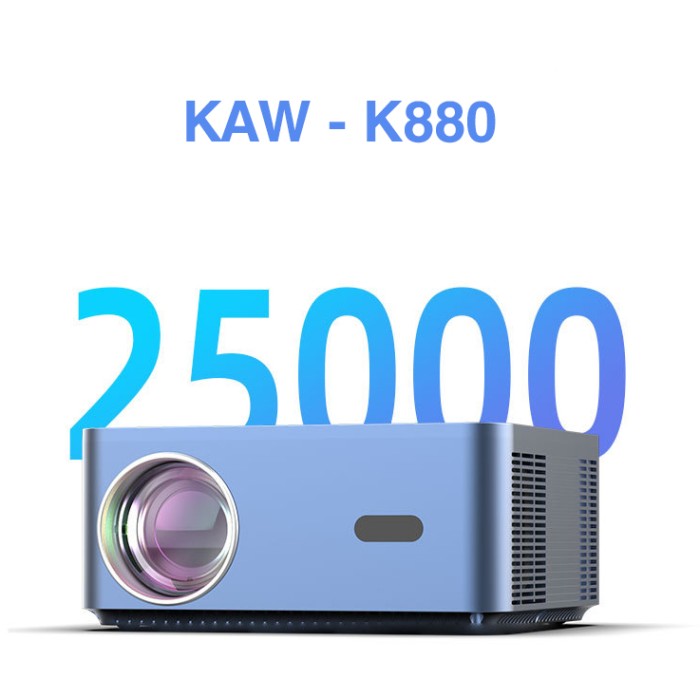Máy chiếu Mini 4K K880 chính hãng KAW xem phim, giải trí Hệ điều hành Android