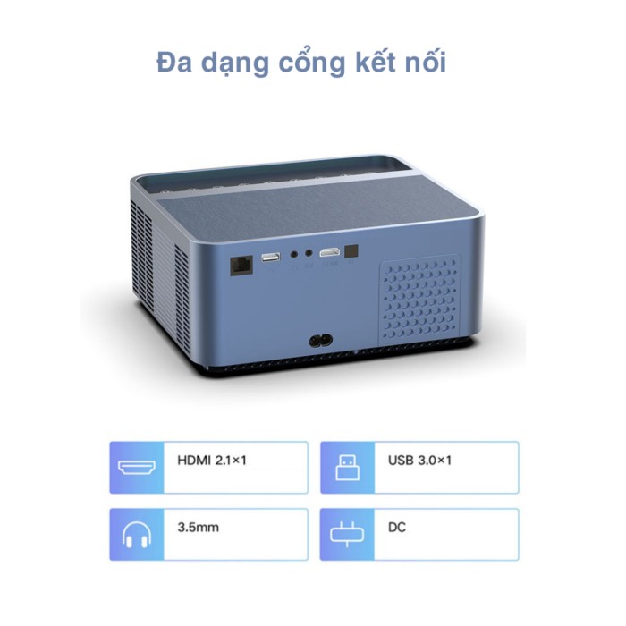 Máy chiếu Mini 4K K880 chính hãng KAW xem phim, giải trí Hệ điều hành Android