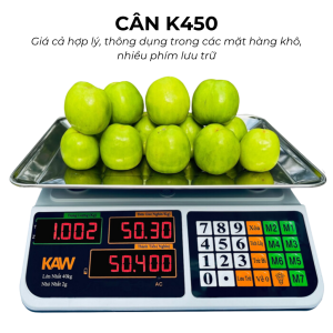 Cân điện tử tính tiền Kaw K450 cho các cửa hàng tại các chợ, cửa hàng, hộ gia đình