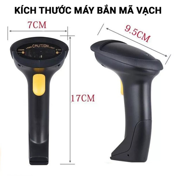 Máy bắn mã vạch KAW Bluetooth, Tốc độ quét nhanh, Độ chính xác cao