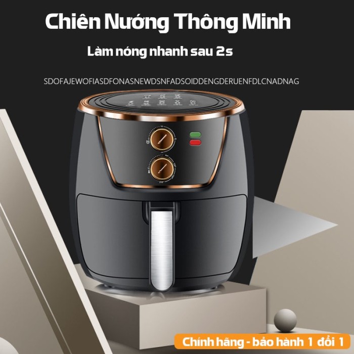 Nồi chiên không dầu KAW, Công suất lớn, Dung tích lớn, Đáp ứng cả gia đình