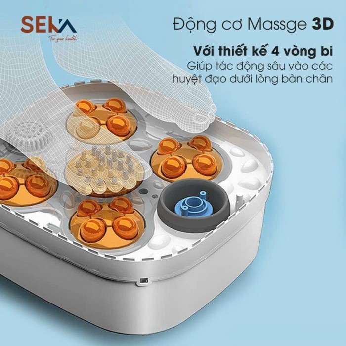 Bồn ngâm Massage chân Seka, Gấp gọn, Màn hình LED cảm ứng, Hàng chính hãng