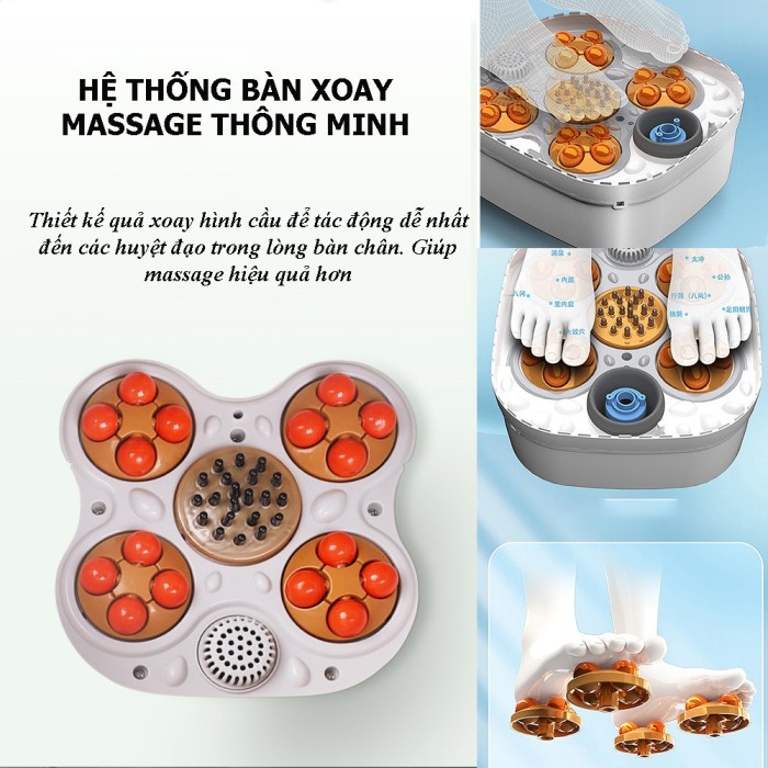 Bồn ngâm Massage chân Seka, Gấp gọn, Màn hình LED cảm ứng, Hàng chính hãng