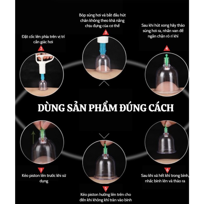 Bộ giác hơi không dùng lửa 24 phụ kiện KAW, Giảm đau nhức, Tăng cường tuần hoàn máu