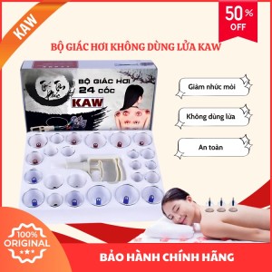Bộ giác hơi không dùng lửa 24 phụ kiện KAW, Giảm đau nhức, Tăng cường tuần hoàn máu