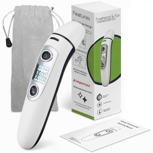 Nhiệt kế hồng ngoại cơ thể và vật thể 4 in 1 không tiếp xúc - Màu trắng 