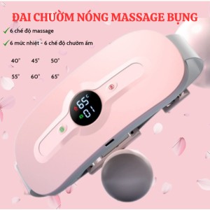 Đai chườm nóng KAW, 6 chế độ massage, Làm ấm bụng, Giảm đau