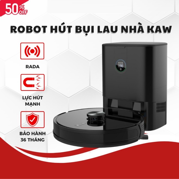 Robot hút bụi lau nhà KAW, Mang đến không gian sống sạch sẽ, Thoáng mát