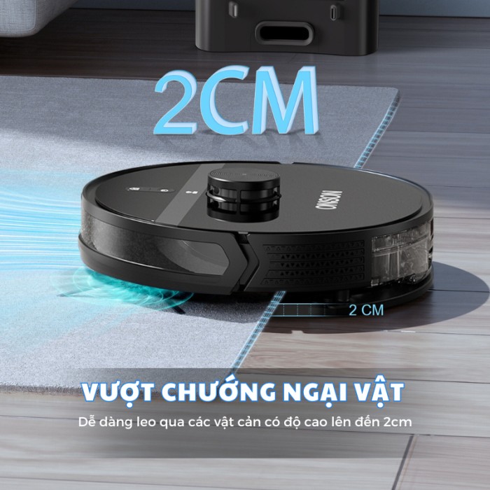 Robot hút bụi lau nhà KAW, Mang đến không gian sống sạch sẽ, Thoáng mát