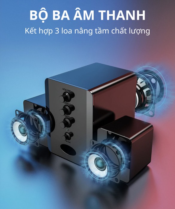 Loa máy tính USB KAW, Âm thanh sống động, thiết kế nhỏ gọn