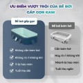 Bể bơi gấp gọn 2m6 KAW HOME – Dành cho gia đình nhỏ, bơm hơi nhanh, gấp gọn khi không dùng