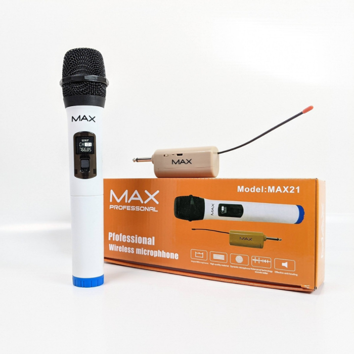 Micro Không Dây MAX-21 – Chống Nhiễu Siêu Tốt, Thu Âm Rõ Nét, Hát Cực Hay Trên Mọi Thiết Bị