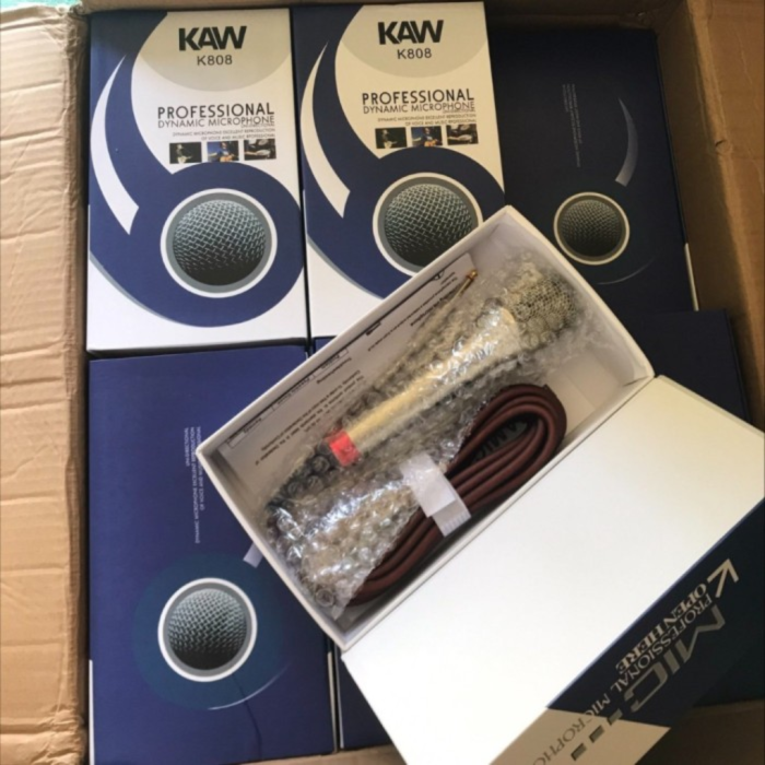 Micro Không Dây KAW K808 Chính Hãng - Chống Hú Tốt, Tiếng Sáng, Hát Nhẹ