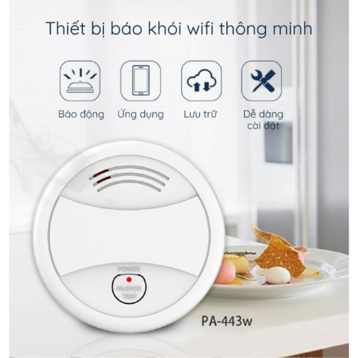 Thiết Bị Báo Khói Wifi PA-443W – Phát Hiện Khói Nhanh, Báo Động Qua Điện Thoại
