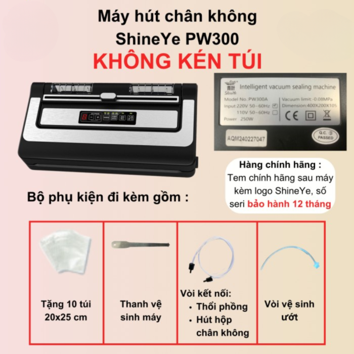 Máy hút chân không PW300A – Bảo quản thực phẩm tối ưu, giữ trọn độ tươi ngon