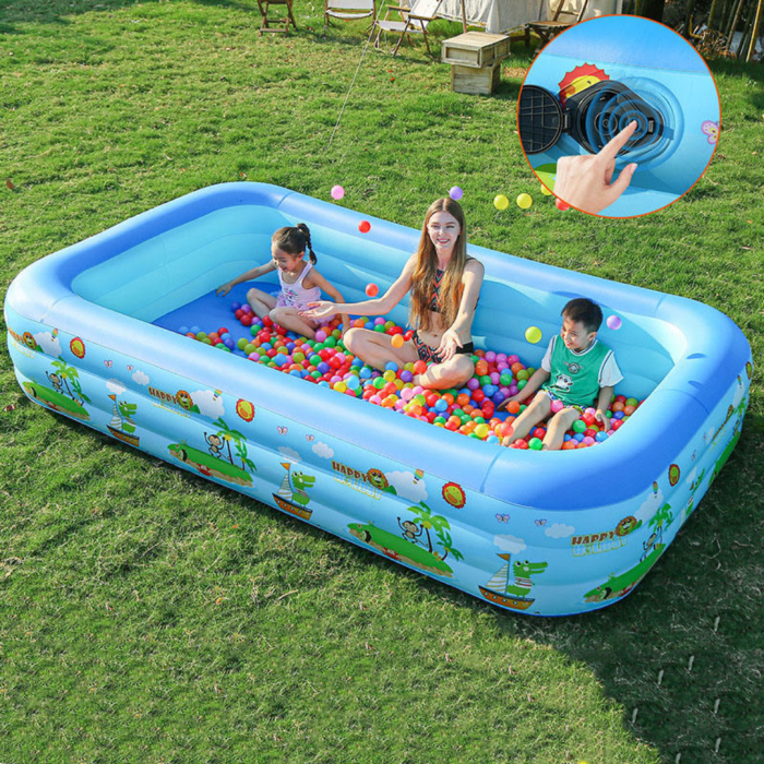 Bể Bơi Phao 180CM Cho Bé – KAW HOME - An Toàn, Bền Đẹp, Dễ Dàng Sử Dụng Tại Nhà