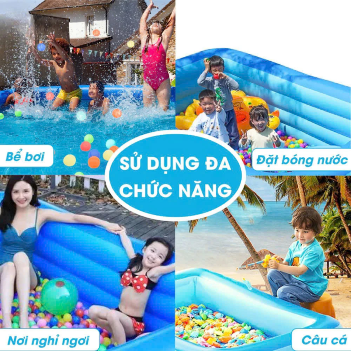Bể Bơi Phao KAW 2 Tầng 120cm Cho Bé – Nhỏ Gọn, An Toàn, Dễ Sử Dụng