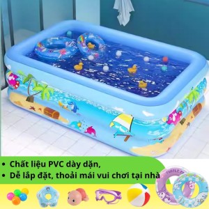 Bể Bơi Phao 150 CM Cho bé - KAW HOME – An Toàn, Tiện Lợi, Vui Chơi Thú Vị
