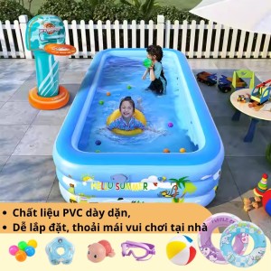 Bể Bơi Phao 3 Tầng KAW 210cm – Không Gian Tắm Mát Rộng Rãi Cho Bé Yêu