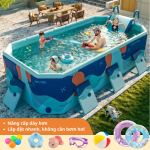 Bể bơi gấp gọn 2m6 KAW HOME – Dành cho gia đình nhỏ, bơm hơi nhanh, gấp gọn khi không dùng