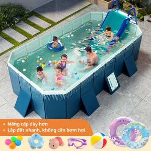 Bể bơi không cần bơm hơi 2m1 KAW HOME – Siêu tiện lợi, phù hợp 2-3 bé vui chơi thoải mái