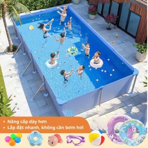Bể bơi khung thép KAW 3m, Bể bơi gia đình cỡ lớn, Biến sân nhà thành khu nghỉ dưỡng thu nhỏ