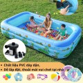 Bể bơi phao 2m6 3 tầng - KAW HOME - Loại dày, Tặng bơm máy, Hàng chính hãng, Bền đẹp