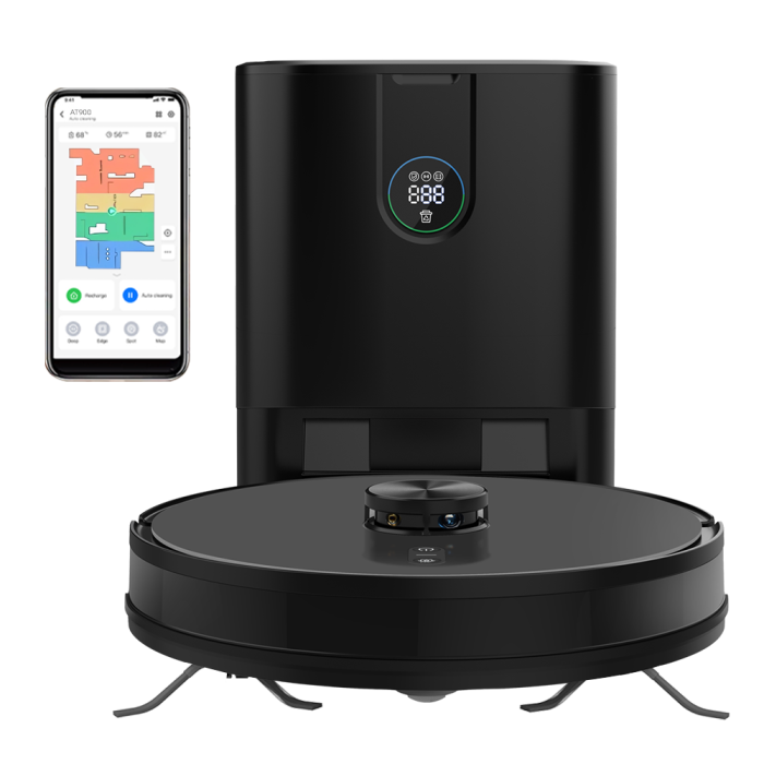 Robot Hút Bụi Thông Minh KAW 281X – Phiên Bản Cao Cấp Nhất | Lực hút 4000Pa, Định Vị LDS, Tự Động Đổ Rác, Vận Hành Êm Ái