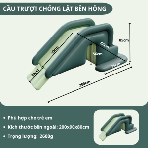 Cầu trượt bơm hơi rời KAW HOME – Dùng kèm bể bơi phao, dễ lắp, an toàn cho bé