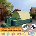 Combo bể bơi cầu trượt 3m KAW HOME – Tặng bơm hơi, keo vá, đồ chơi, siêu tiện lợi cho gia đình
