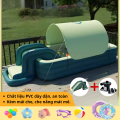Combo bể bơi cầu trượt 2m6 KAW HOME – Full phụ kiện: bơm điện, keo vá, rùa đồ chơi