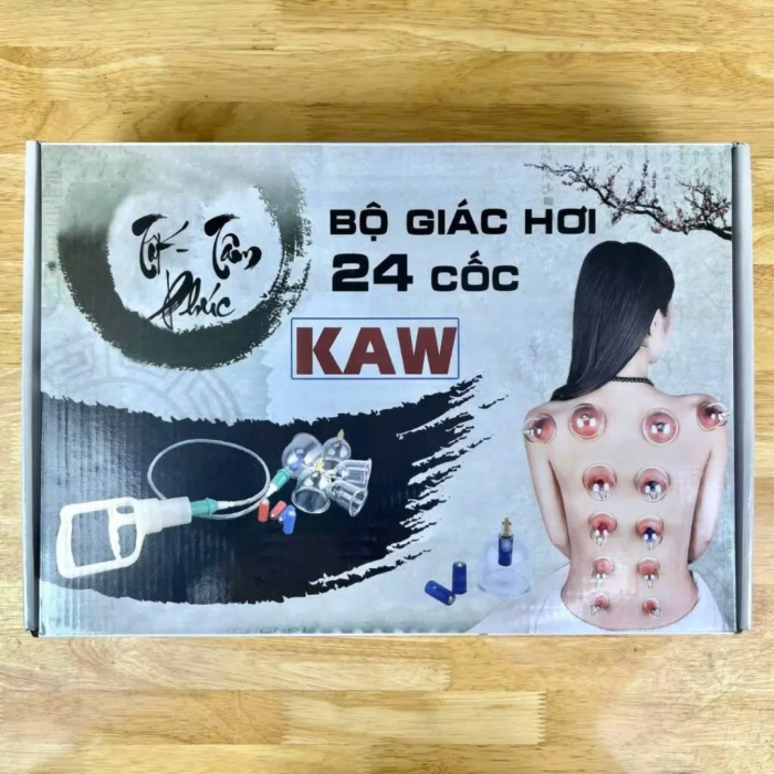 Bộ giác hơi không dùng lửa KAW 24 cốc – Thư giãn cơ thể, cải thiện tuần hoàn máu hiệu quả