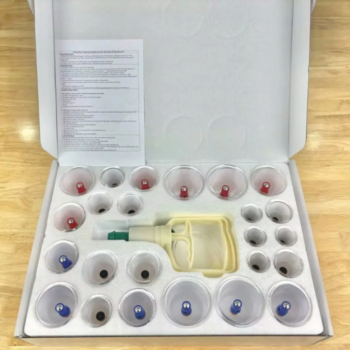 Bộ giác hơi không dùng lửa KAW 24 cốc – Thư giãn cơ thể, cải thiện tuần hoàn máu hiệu quả