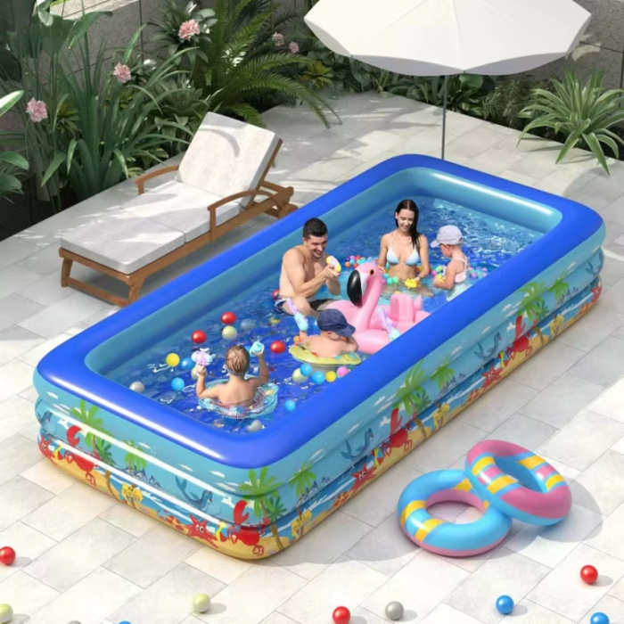 Bể bơi không cần bơm hơi 3m KAW HOME – Gấp Gọn Nhanh, phù hợp cho đại gia đình vui chơi