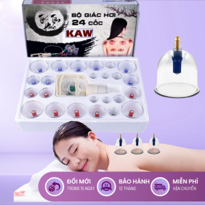 Bộ giác hơi không dùng lửa KAW 24 cốc – Thư giãn cơ thể, cải thiện tuần hoàn máu hiệu quả